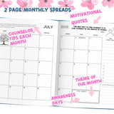 2025-2026 School Counselor Planner – Ready to Ship - Flowers