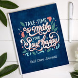 Self Care for Teachers with a Journal, Trackers, Challenges and Bulletin Board Kits