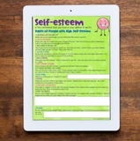 Self Esteem Distance Learning for Google Classrooms