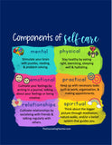 Self Care for Teachers with a Journal, Trackers, Challenges and Bulletin Board Kits