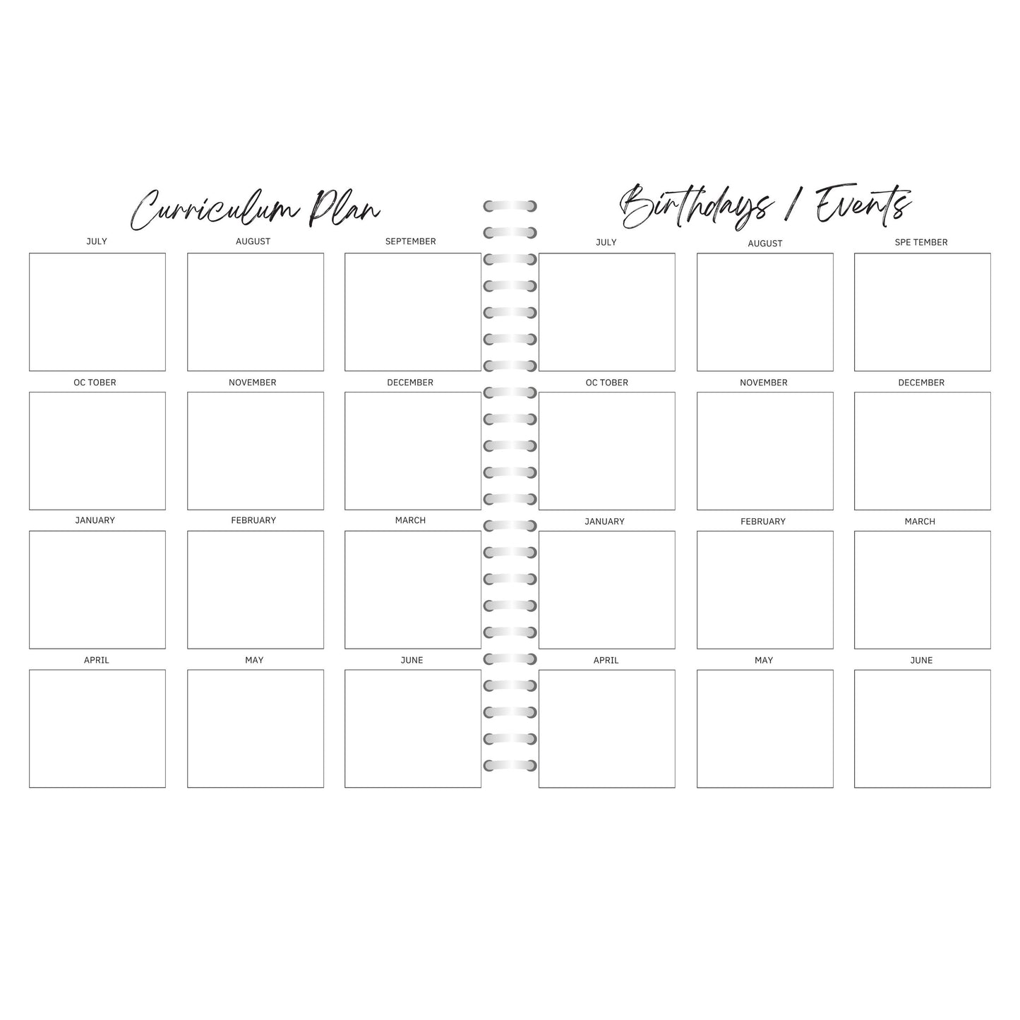 Printed Color-Wave School Counselor Planner 2024-25 9" X 11"