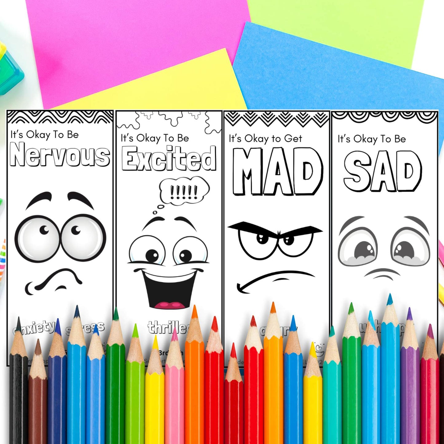 Emotions Brochures and Bulletin Board for School Counselors