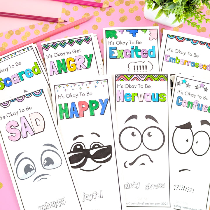 Emotions Brochures and Bulletin Board for School Counselors