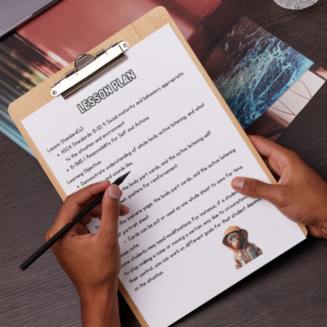 Whole Body Listening Lesson Plan and Activities for K-2