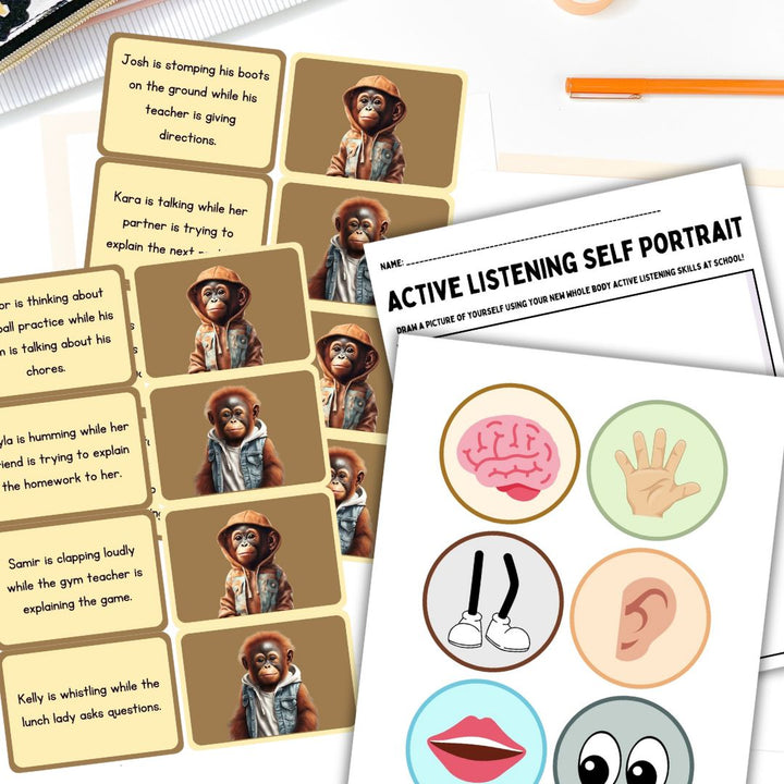 Whole Body Listening Lesson Plan and Activities for K-2