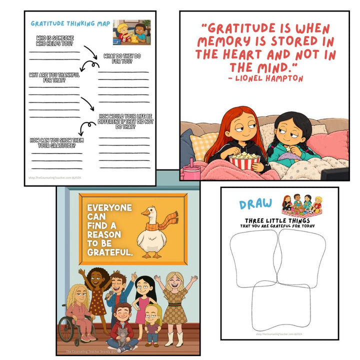Gratitude Activities Bundle | SEL Lessons, Games &amp; Crafts | 3rd–5th Grade