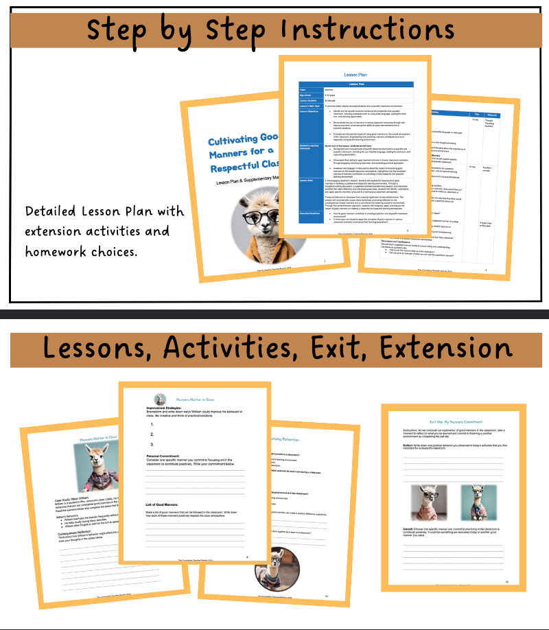 Good Manners K-2 Lesson and Activities