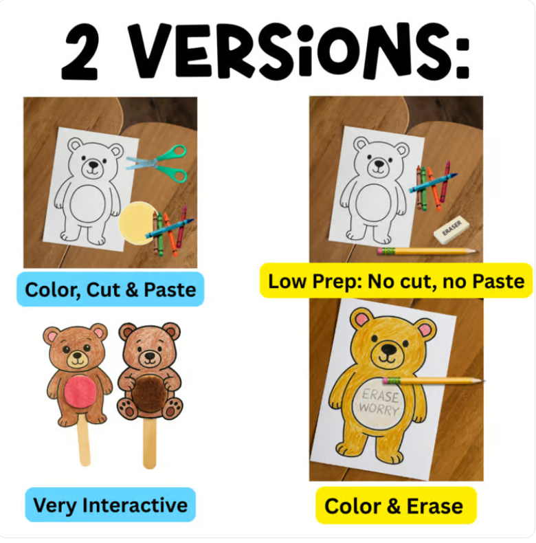 Calm Critters SEL Bundle | Coping Skills Crafts &amp; Lesson Plans | Calm Corner Activities for Kids K-1 Counseling Resources