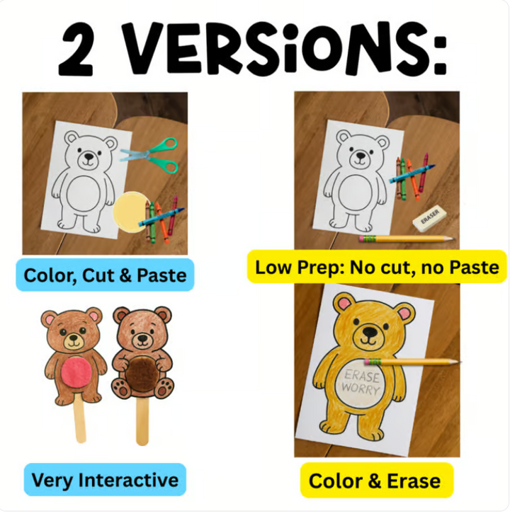 Calm Critters SEL Bundle | Coping Skills Crafts &amp; Lesson Plans | Calm Corner Activities for Kids K-1 Counseling Resources