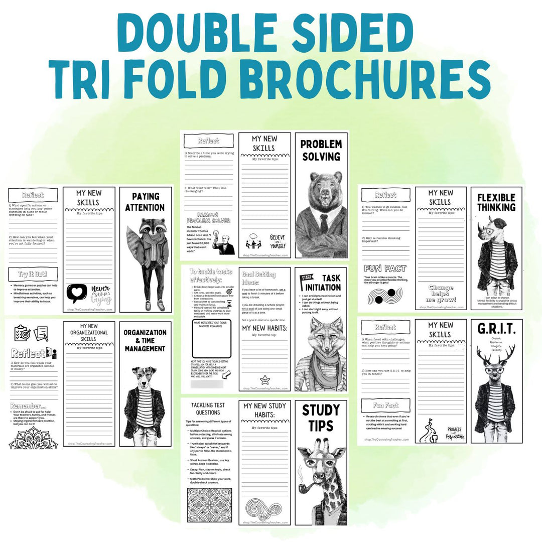 Executive Functioning Doodle Brochures for Teens