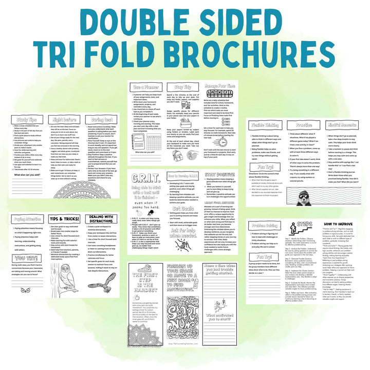 Executive Functioning Doodle Brochures for Teens