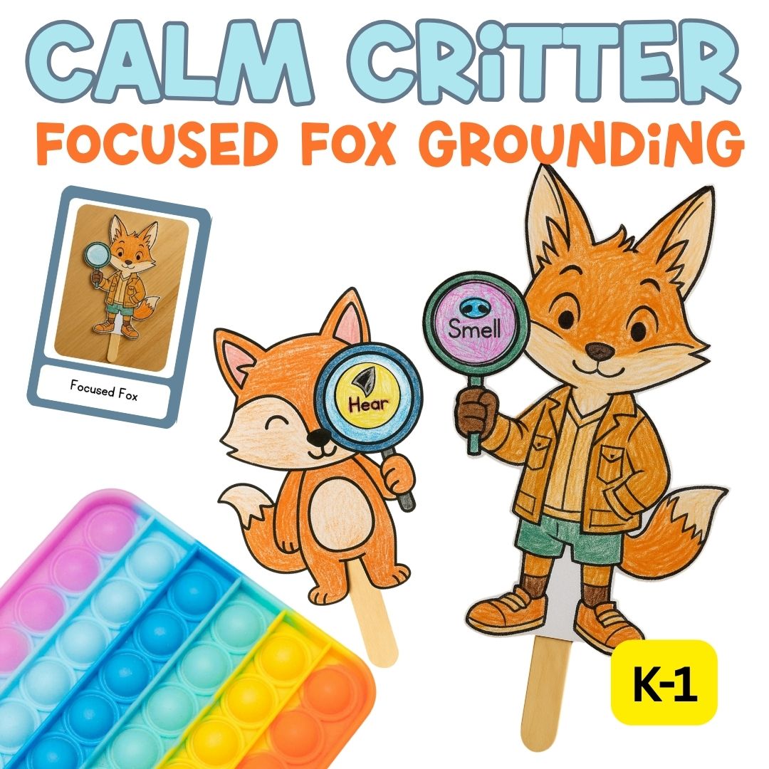 Calm Critters SEL Bundle | Coping Skills Crafts &amp; Lesson Plans | Calm Corner Activities for Kids K-1 Counseling Resources