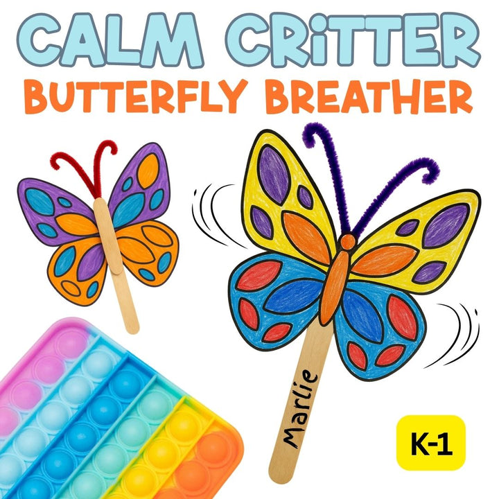 Calm Critters SEL Bundle | Coping Skills Crafts &amp; Lesson Plans | Calm Corner Activities for Kids K-1 Counseling Resources