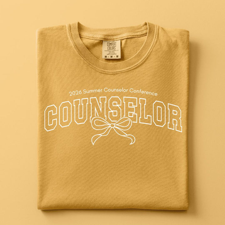 PRE-ORDER Official Tee for the 2026 Summer Counselor Conference "Bow-tee-ful"