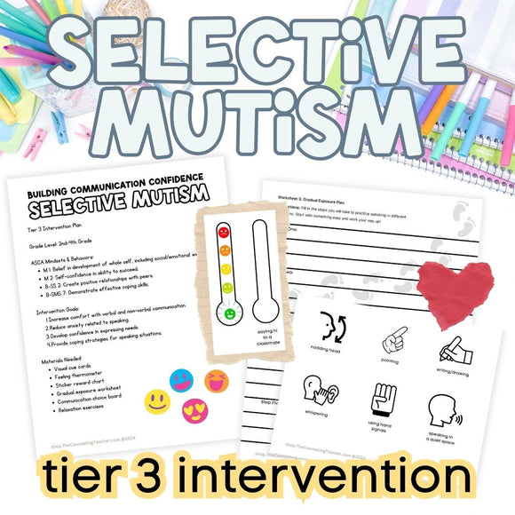 Selective Mutism Tier 3 Intervention with Individual Session Plans