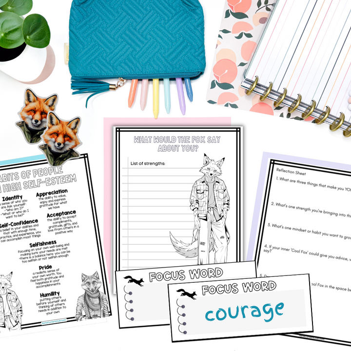 Teen SEL Lesson | F.O.X. Acronym + Bulletin Board &amp; Reflection Activities