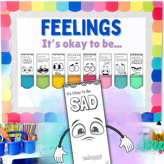 Emotions Brochures and Bulletin Board for School Counselors