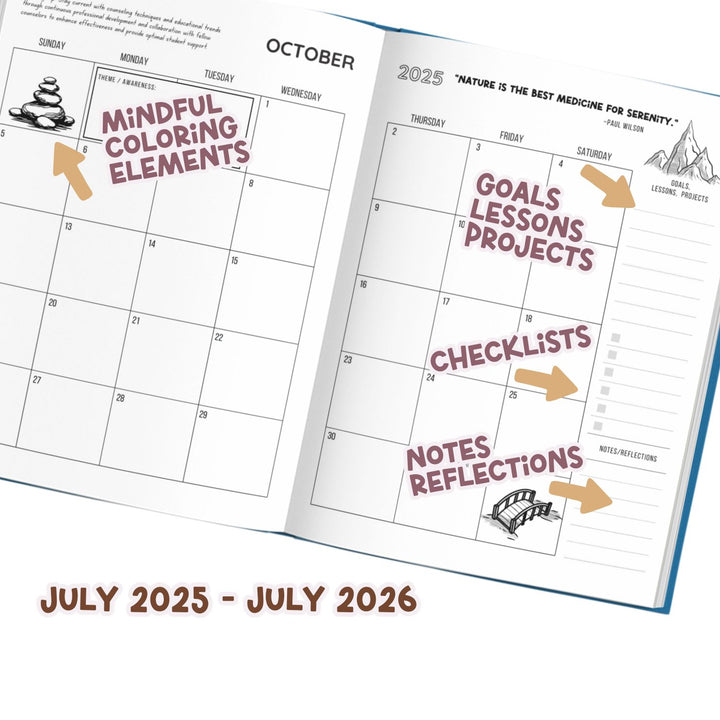 Counselor Planner 2026-2027 Linen