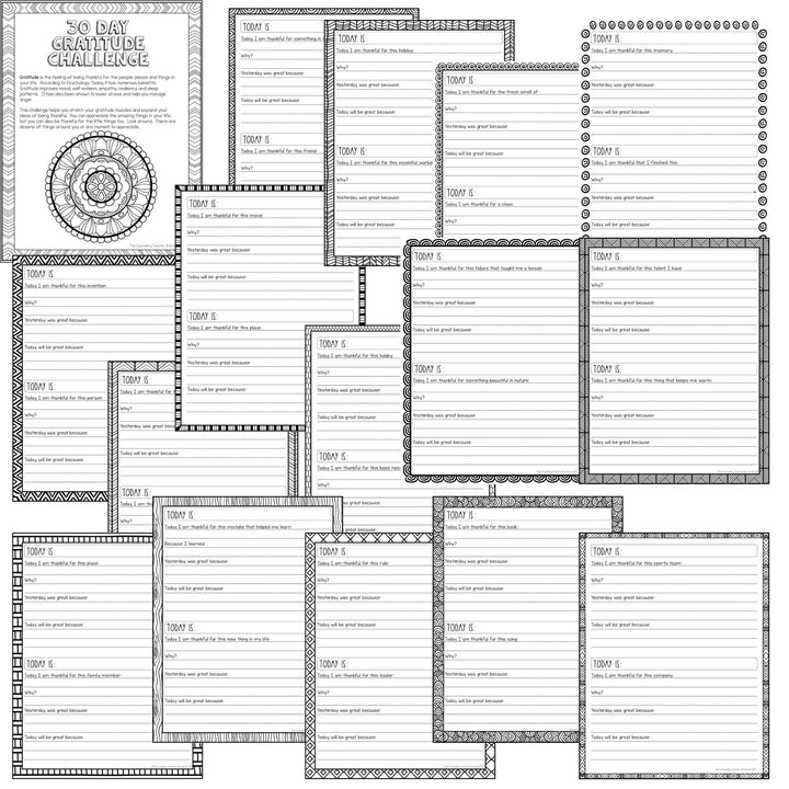 Self Care for Teachers with a Journal, Trackers, Challenges and Bulletin Board Kits
