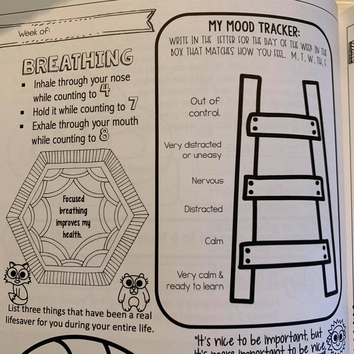 Printed SEL &amp; Growth Mindset Daily Check in Workbooks for the year (upper elementary)