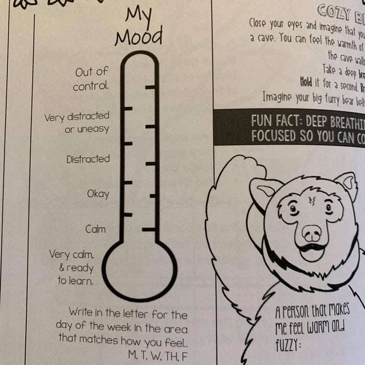 Printed SEL &amp; Growth Mindset Daily Check in Workbooks for the year (upper elementary)