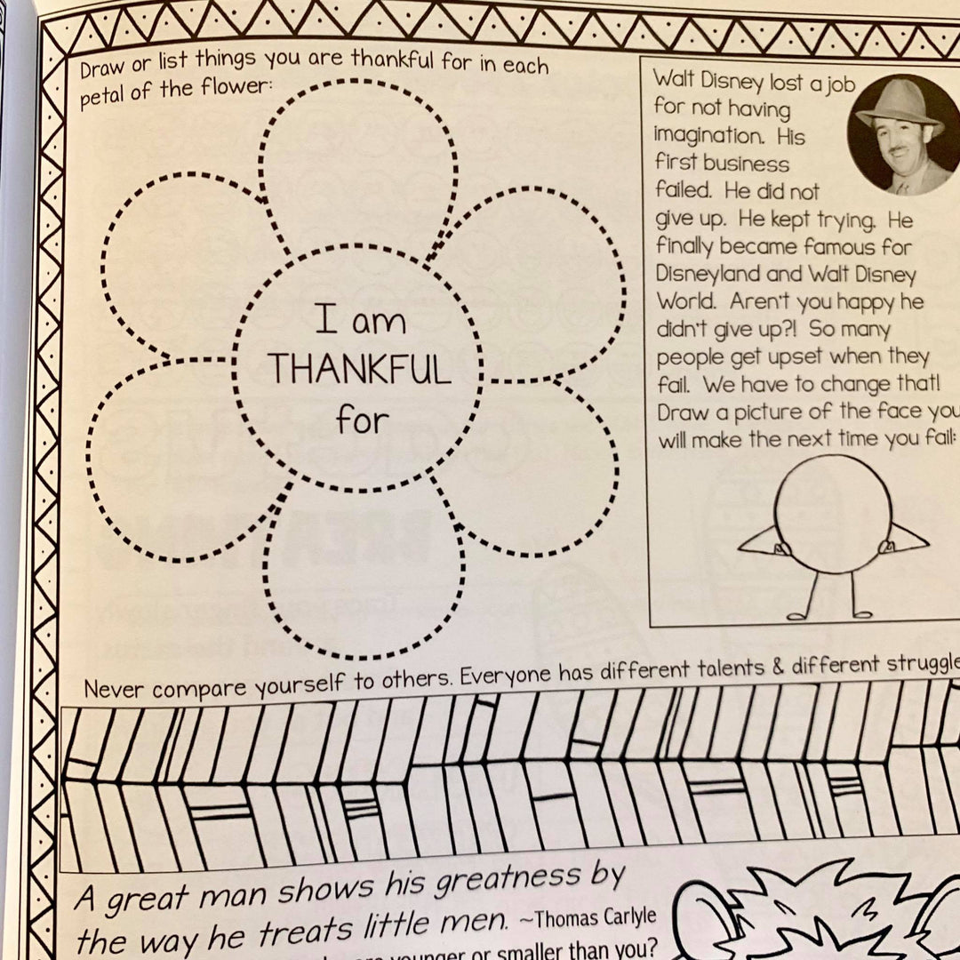 Printed &amp; Shipped Social Emotional Daily Check in Journal with Growth Mindset (lower elementary)