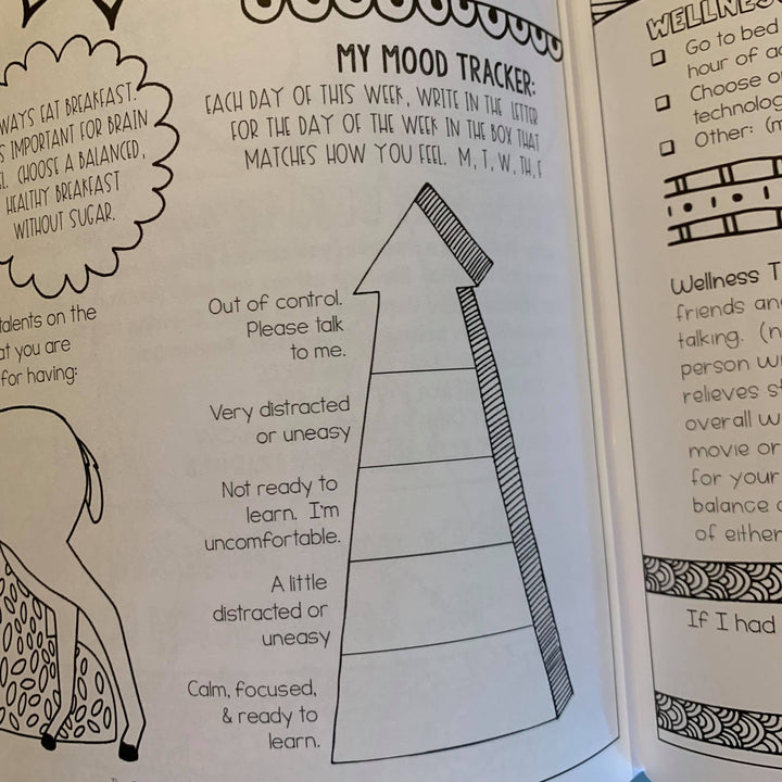 Printed SEL &amp; Growth Mindset Daily Check in Workbooks for the year (upper elementary)