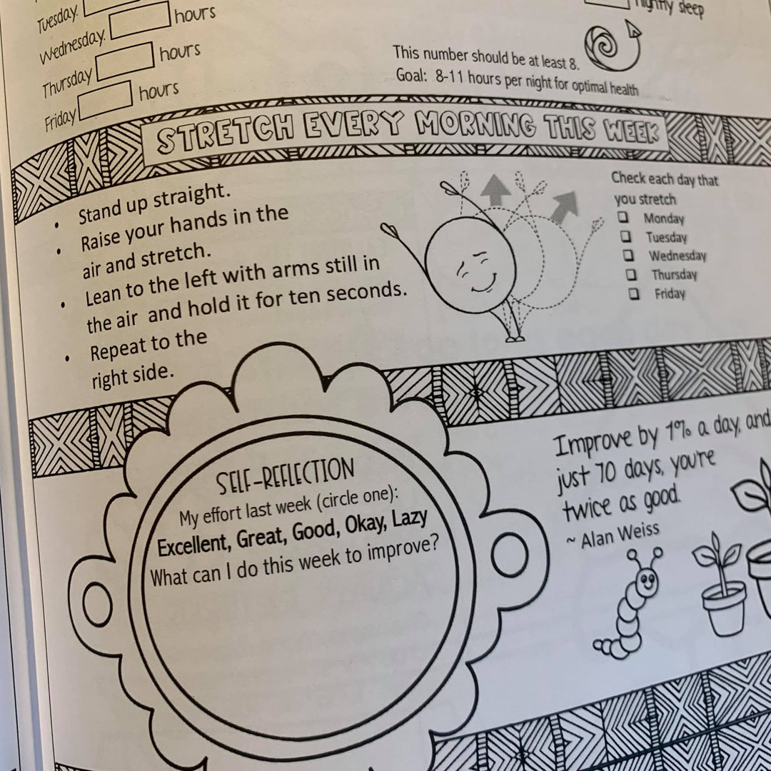 Printed SEL &amp; Growth Mindset Daily Check in Workbooks for the year (upper elementary)
