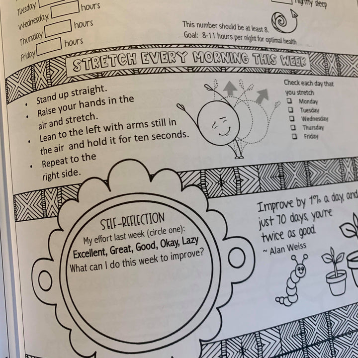 Printed SEL &amp; Growth Mindset Daily Check in Workbooks for the year (upper elementary)