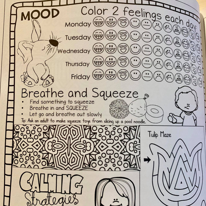 Printed &amp; Shipped Social Emotional Daily Check in Journal with Growth Mindset (lower elementary)