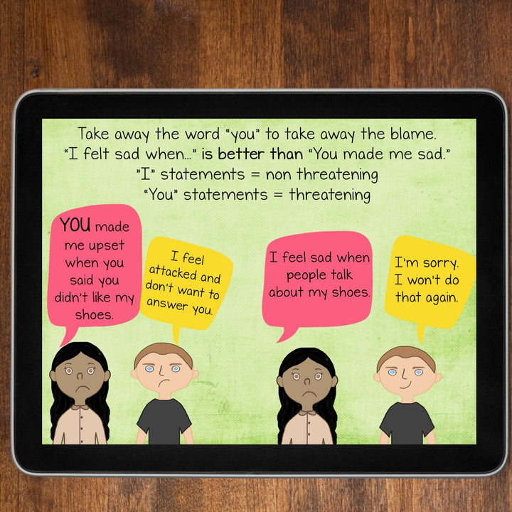 I Messages Interactive Lesson for Google Slides
