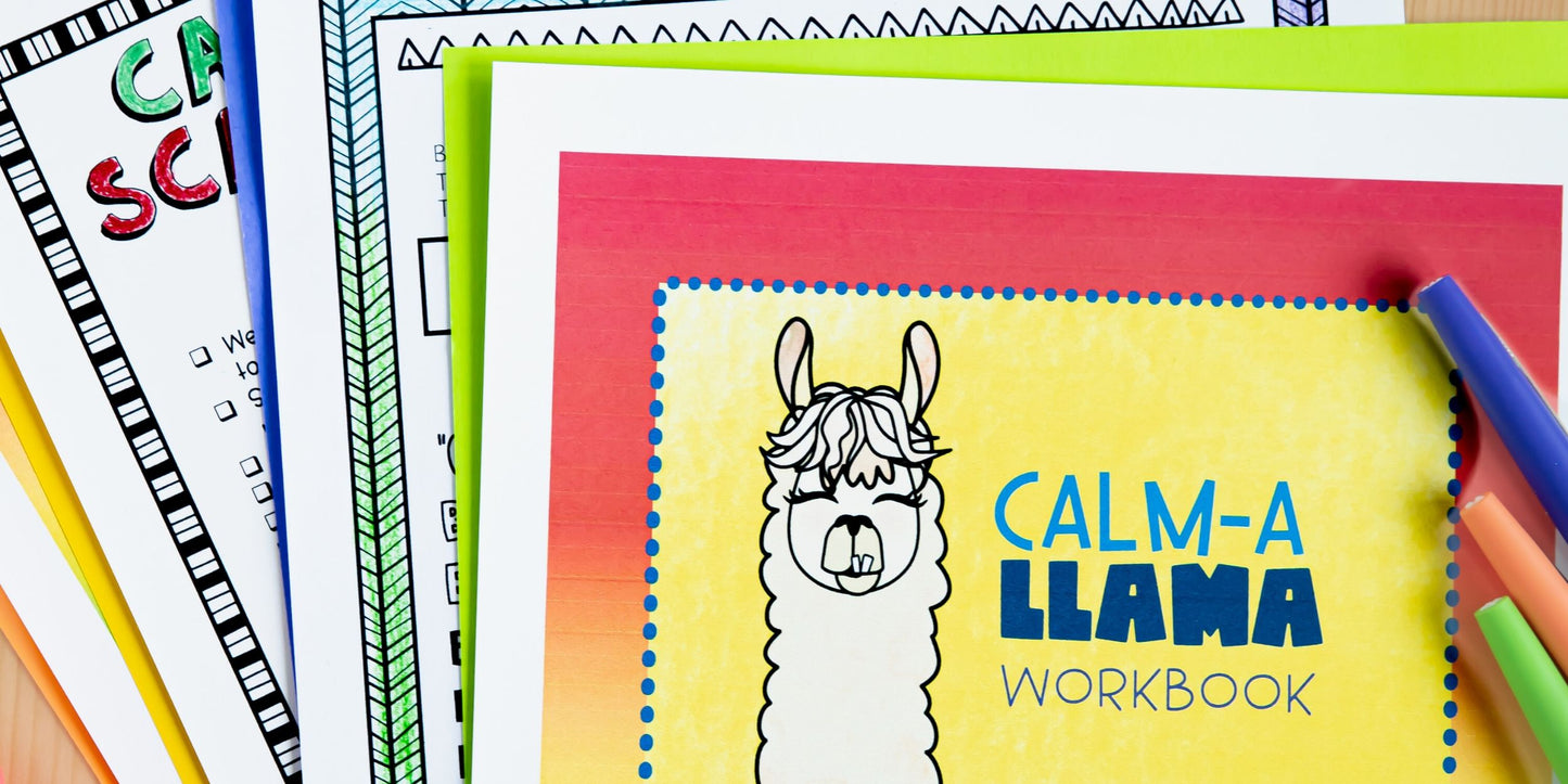 Worry Workbook by the Calm-a-Llama for 3rd-7th grade