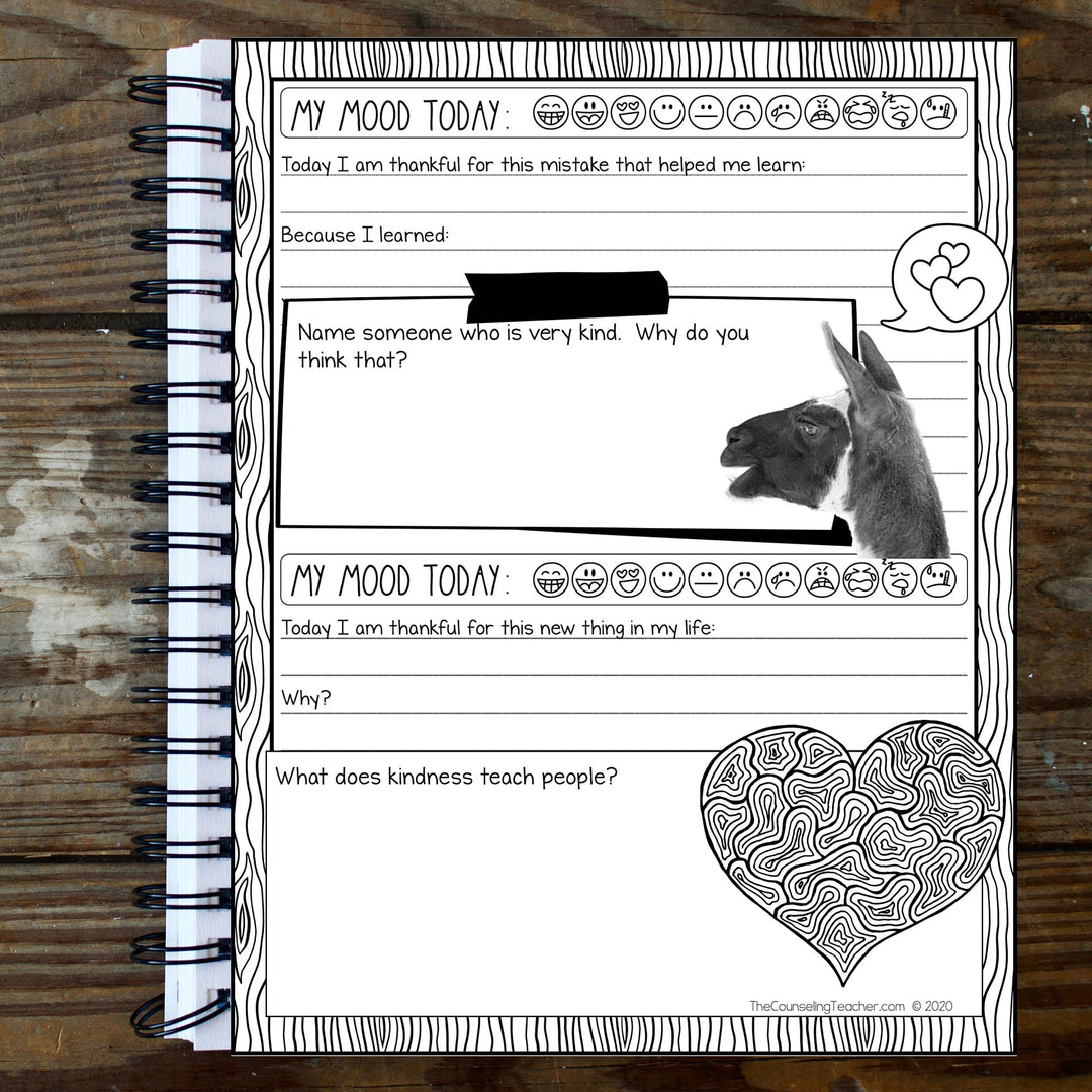 Kindness &amp; Gratitude Journal with the Calma Llama
