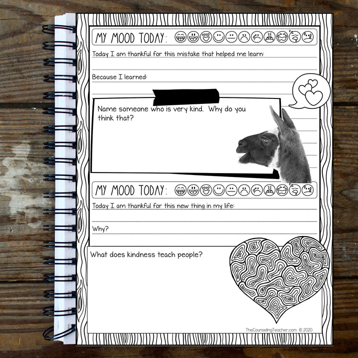 Kindness &amp; Gratitude Journal with the Calma Llama