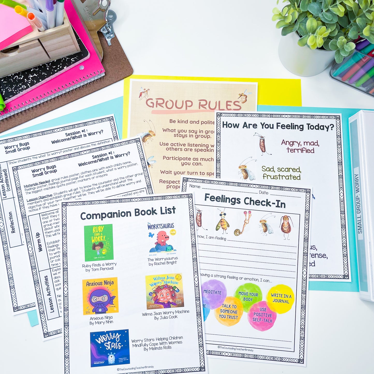 Small Group Counseling Bundle Grades 3rd-5th