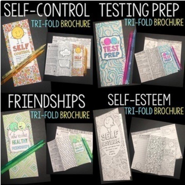 Social Emotional Learning Brochures Upper Elementary &amp; Lower Middle Digital Files