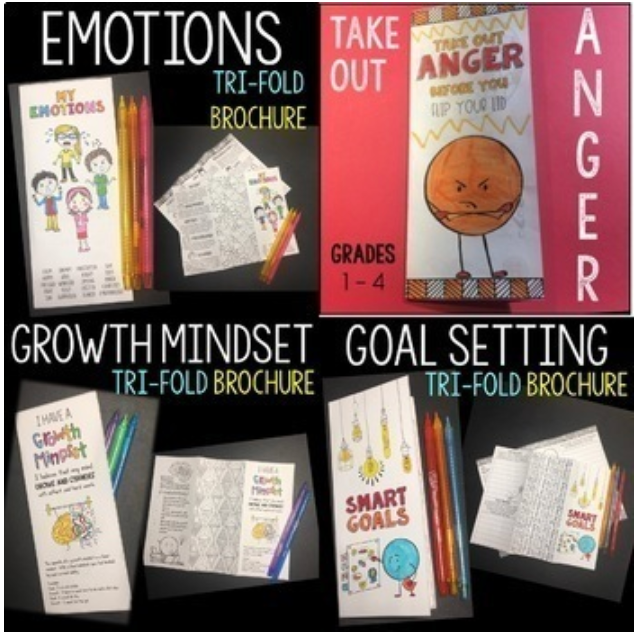 Social Emotional Learning Brochures Upper Elementary &amp; Lower Middle Digital Files