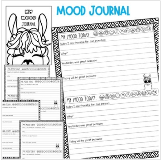 Worry Workbook by the Calm-a-Llama for 3rd-7th grade