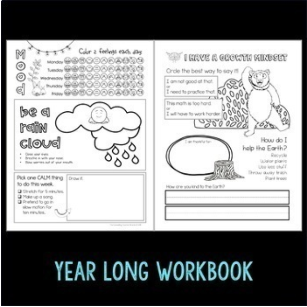 40 week Growth Mindset &amp; Mindfulness Journal Grades 1-3 (digital file only)