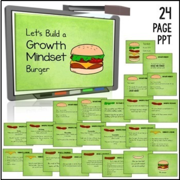 Growth Mindset Digital Lesson and Printable Craft
