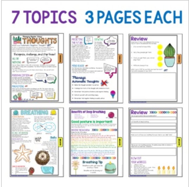 Distance Learning Social Emotional Flip Book for Teens