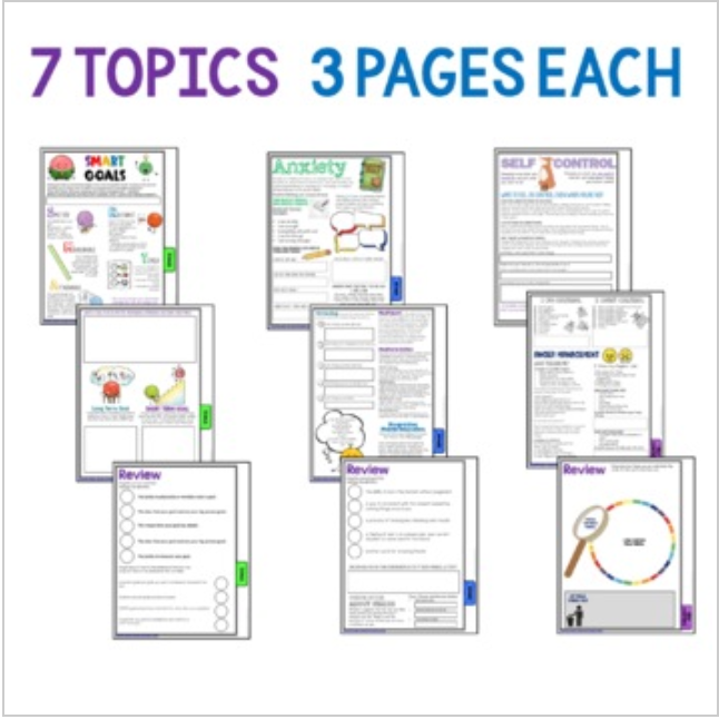 Distance Learning Social Emotional Flip Book for Teens