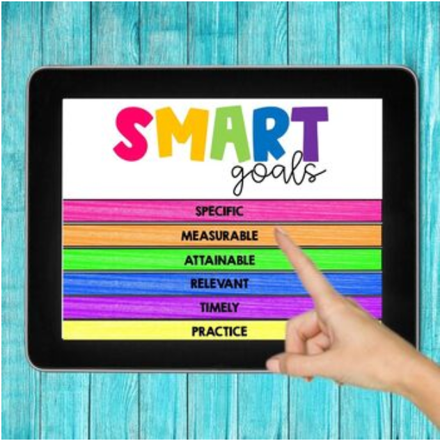 SMART goals for Google Slides for 2nd-8th grade