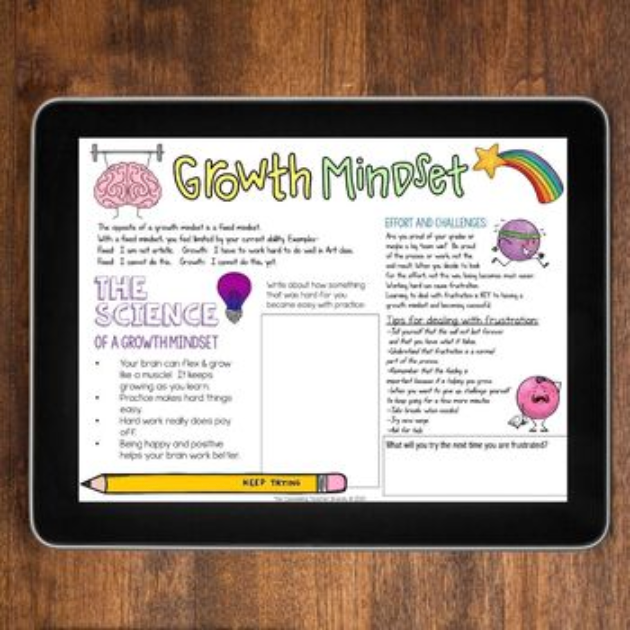 Growth Mindset Digital Lesson for Google Slides