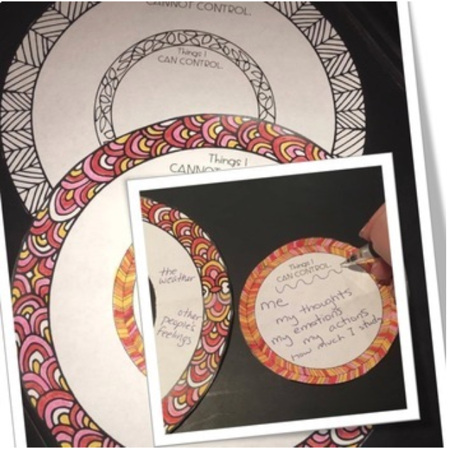 Circles of Control Anxiety Craft with Digital Version Included