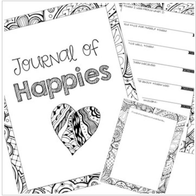 Self-Esteem &amp; Positive Affirmations Coloring Journal (digital file only)