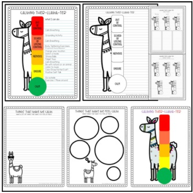 Llama Themed Social Emotional Resource Bundle