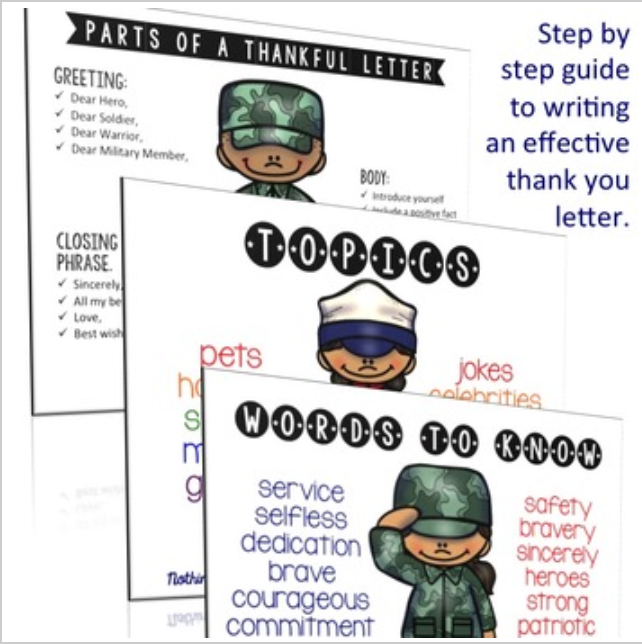 Thank You Letter Template for Heroes, Soldiers, &amp; Vets