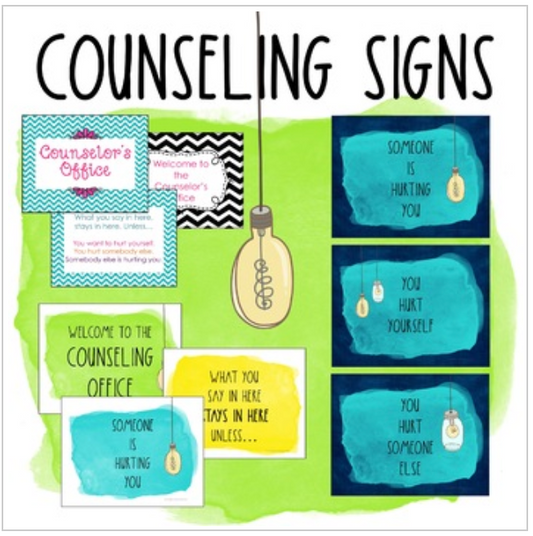 School Counselor Confidentiality and Welcome Signs