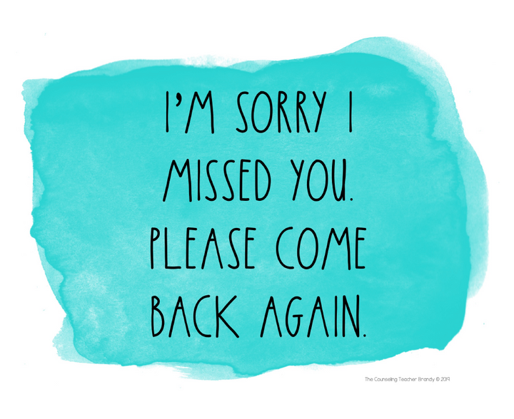 School Counselor Confidentiality and Welcome Signs